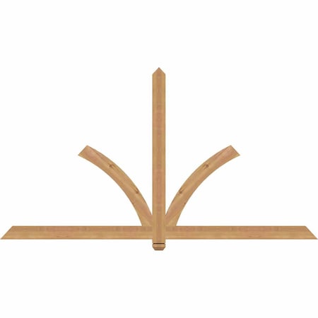 Ekena Millwork Redmond Smooth Timber Gable Bracket, Western Red Cedar, 84"W x 45"H x 1 1/2"D x 3 1/2"F, 13/12 Pitch GBW084X45X0204RED00SWR